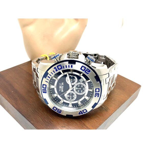 Invicta Men's Watch 22319 Pro Diver Quartz Chronograph Blue Silver Dial Steel - Picture 9 of 15